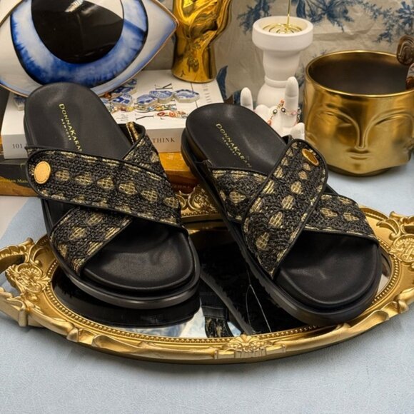 🆕 DONNA KARAN NEW YORK 🧿 NWOB Harisa X-Band Slip On Espadrille Sandal, Sz US 7 - Picture 3 of 15